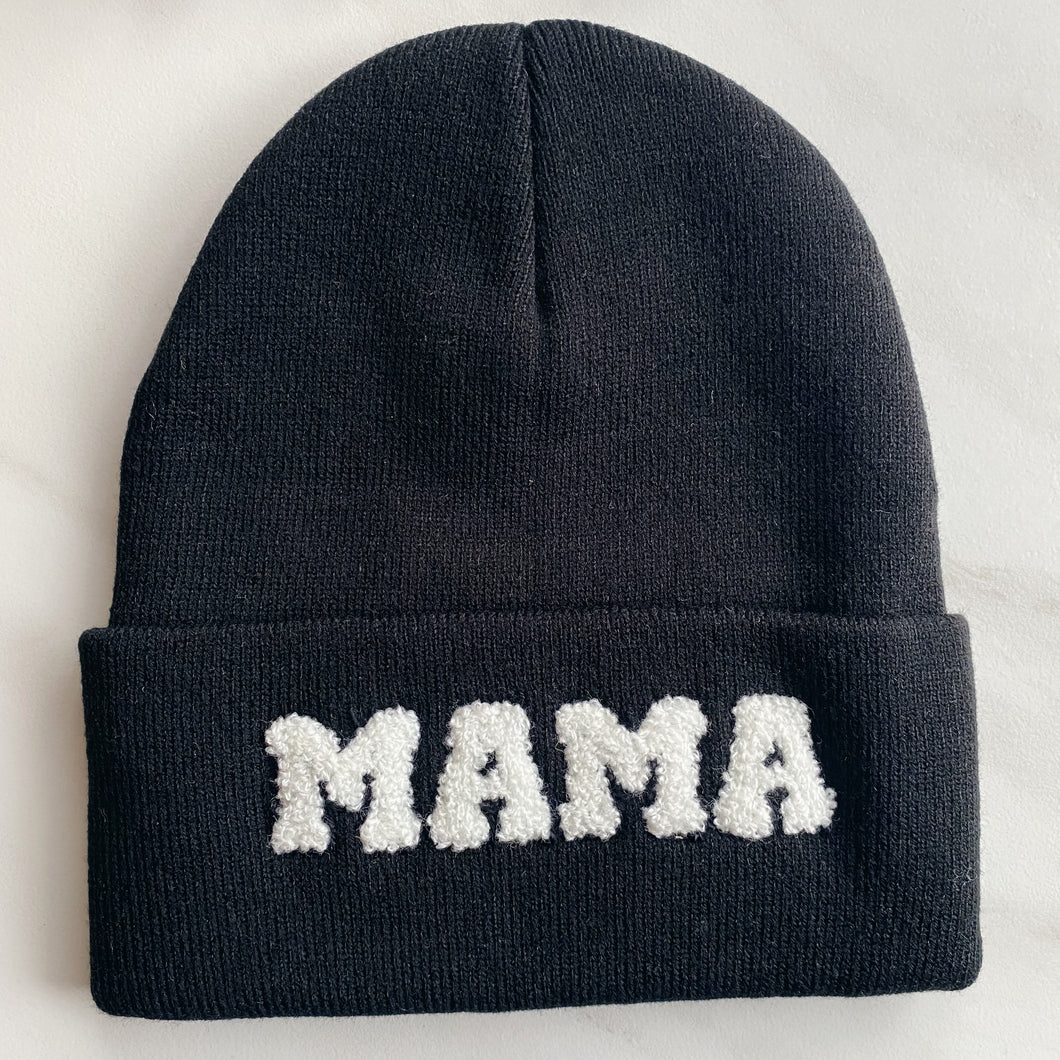 MAMA BEANIE HAT - BLACK